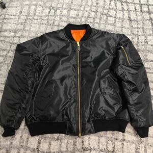 Rothco MA-1 Flight Jacket Reversible Bomber Black Orange Padded Men's 3XL